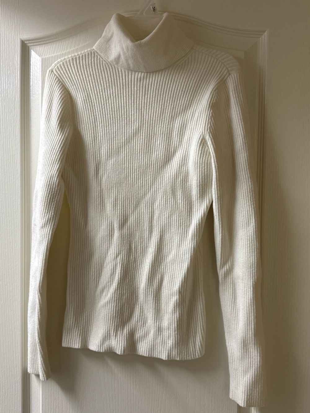 Abercrombie & Fitch Cream Ribbed Turtleneck Sweater